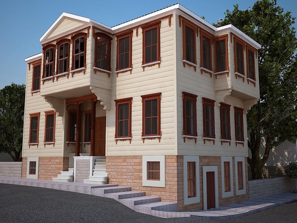 Ahşap-bina-modelleme-vray-+-photoshop